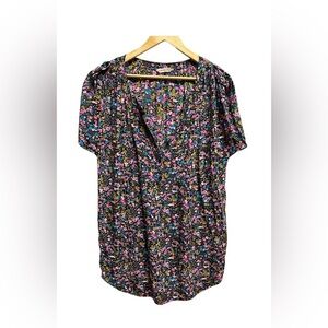 Rebecca Taylor 100% Silk Floral Cap Sleeve Mini Shift Dress | Size 0